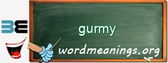 WordMeaning blackboard for gurmy